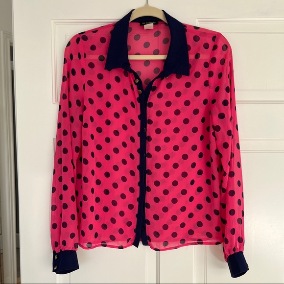 LIKE NEW Super Cute Sheer Blouses - Picture 2 of 11